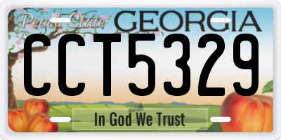 GA license plate CCT5329