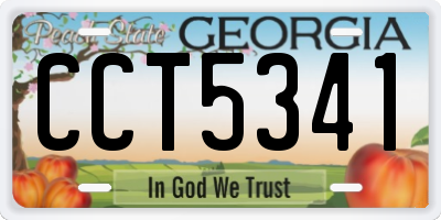 GA license plate CCT5341
