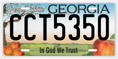 GA license plate CCT5350