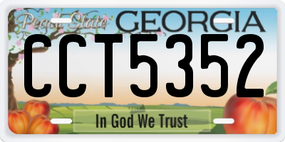 GA license plate CCT5352