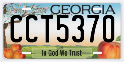 GA license plate CCT5370