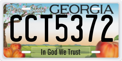 GA license plate CCT5372