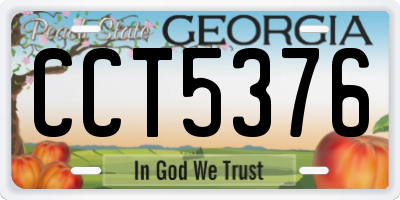GA license plate CCT5376