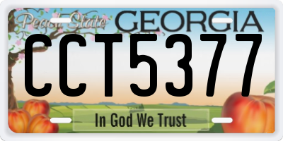 GA license plate CCT5377