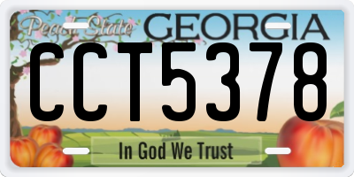 GA license plate CCT5378