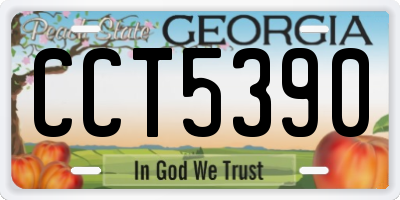 GA license plate CCT5390