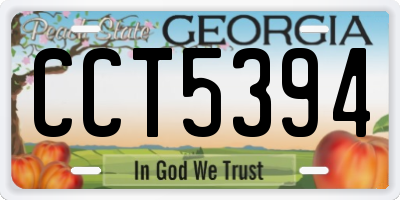 GA license plate CCT5394