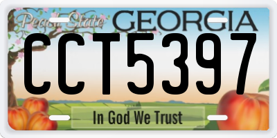 GA license plate CCT5397