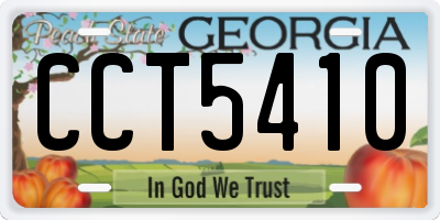 GA license plate CCT5410