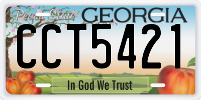 GA license plate CCT5421
