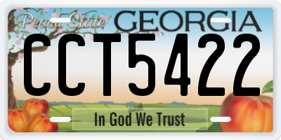 GA license plate CCT5422
