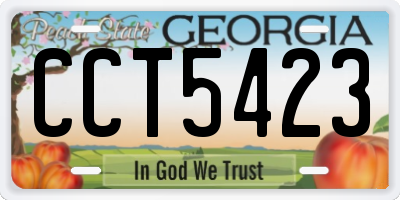 GA license plate CCT5423