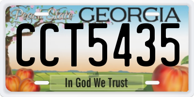 GA license plate CCT5435