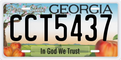 GA license plate CCT5437