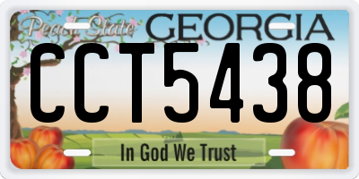 GA license plate CCT5438