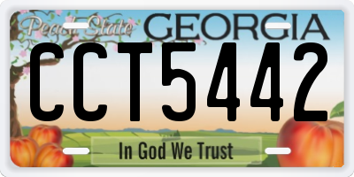 GA license plate CCT5442