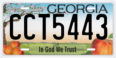 GA license plate CCT5443