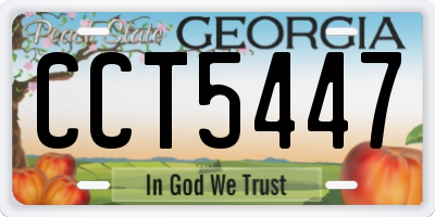 GA license plate CCT5447