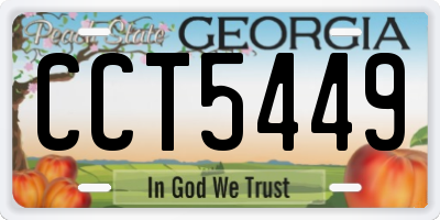 GA license plate CCT5449
