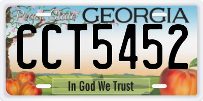 GA license plate CCT5452