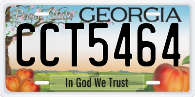GA license plate CCT5464