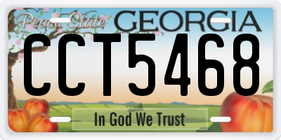 GA license plate CCT5468
