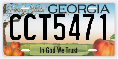 GA license plate CCT5471