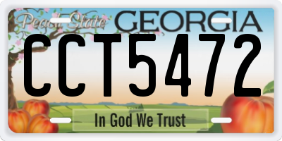 GA license plate CCT5472