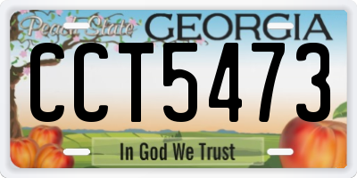 GA license plate CCT5473