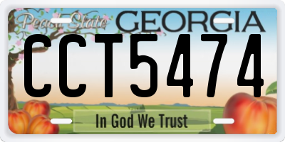 GA license plate CCT5474