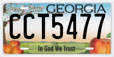 GA license plate CCT5477