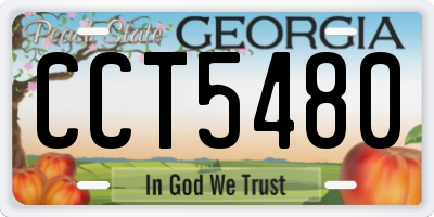 GA license plate CCT5480