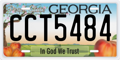 GA license plate CCT5484