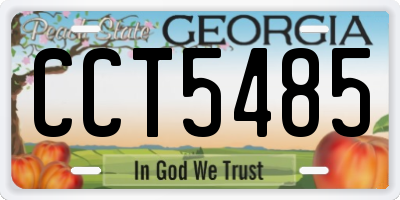 GA license plate CCT5485