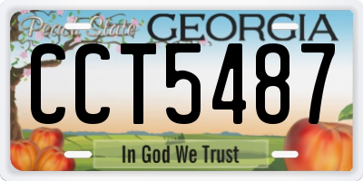 GA license plate CCT5487