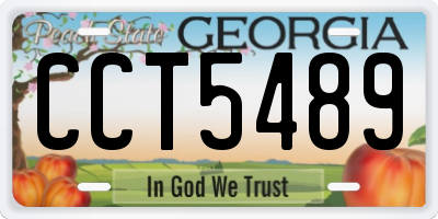 GA license plate CCT5489