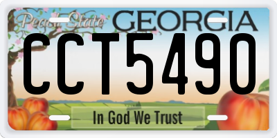 GA license plate CCT5490