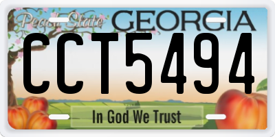 GA license plate CCT5494