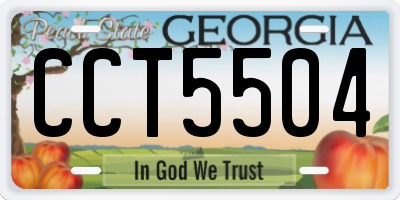 GA license plate CCT5504