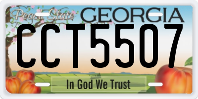 GA license plate CCT5507