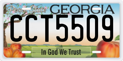 GA license plate CCT5509
