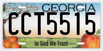 GA license plate CCT5515