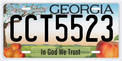 GA license plate CCT5523