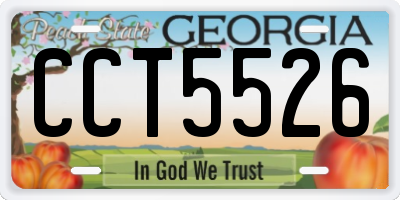 GA license plate CCT5526