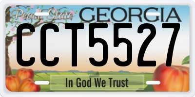 GA license plate CCT5527