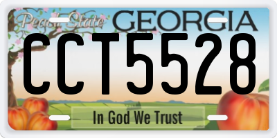 GA license plate CCT5528