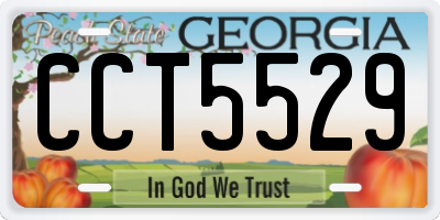 GA license plate CCT5529