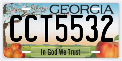 GA license plate CCT5532
