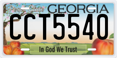 GA license plate CCT5540