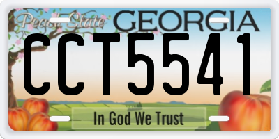 GA license plate CCT5541